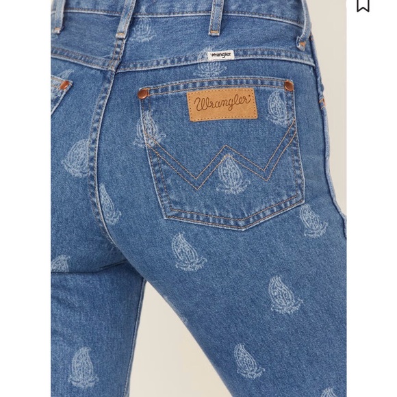 Wrangler Paisley Print Westward high rise Bootcut jean 29x32 - Picture 8 of 14